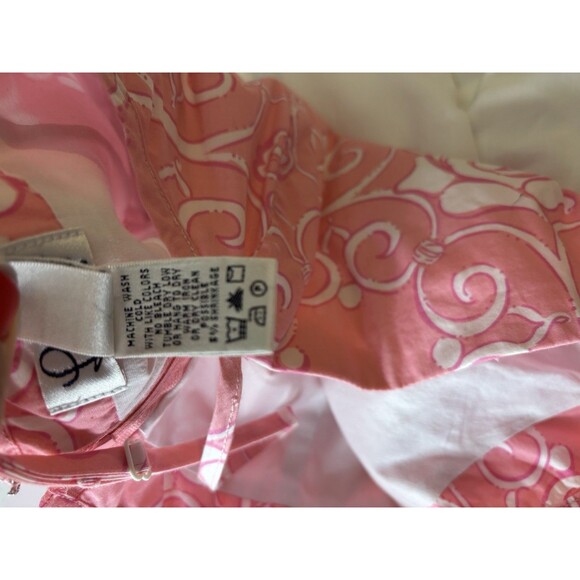 Vintage 90s Lilly Pulitzer Dress Butterfly Roses 1990’s 8 M Pink Pleated Barbie - Picture 12 of 16